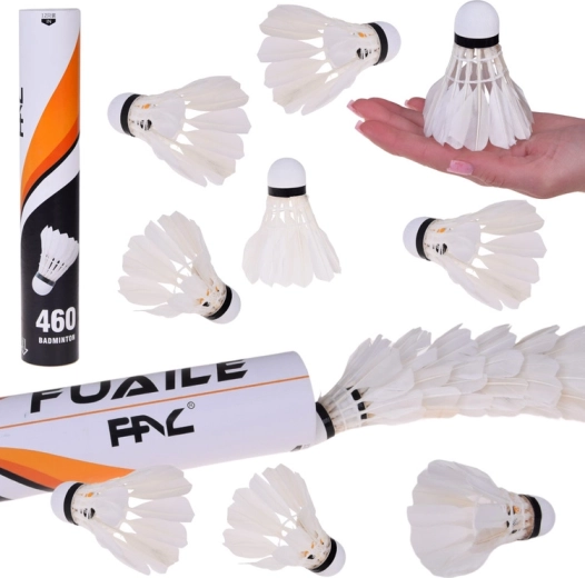 Volants de badminton en plumes naturelles – 12 pièces en tube