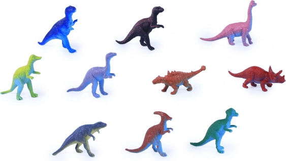Ensemble de 10 figurines de dinosaures colorées pour enfants