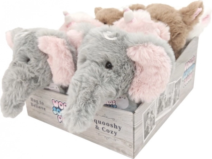 Éléphant en peluche gris 27 cm