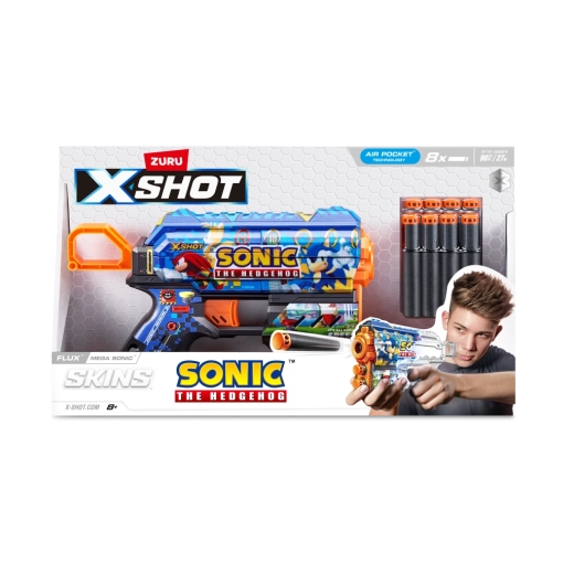 Blaster X-Shot Skins Flux Sonic the Hedgehog, plusieurs modèles