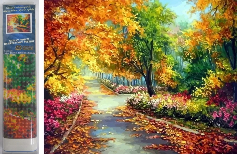Peinture diamant Automne au parc 30 × 40 cm