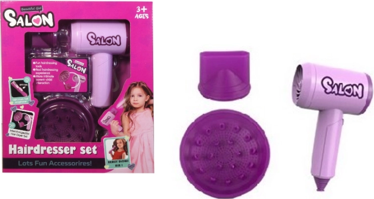 Set de coiffure avec sèche-cheveux et embouts interchangeables - 1 pièce