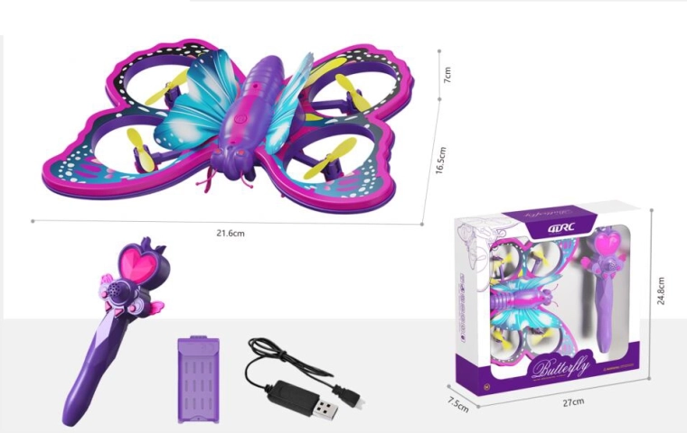 Drone papillon commandé par une baguette magique