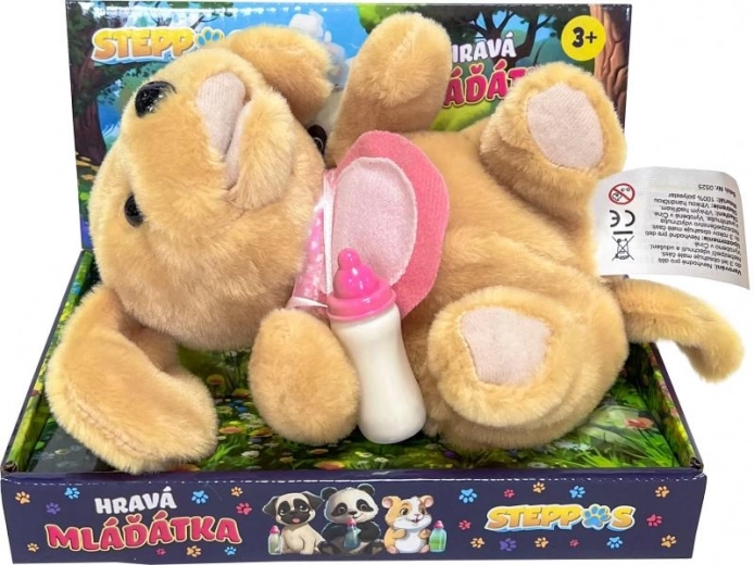 Chiot interactif avec biberon de Steppos