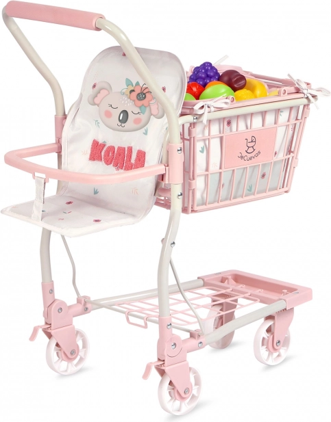 chariot de courses pour enfants 2-en-1 avec fruits Koala