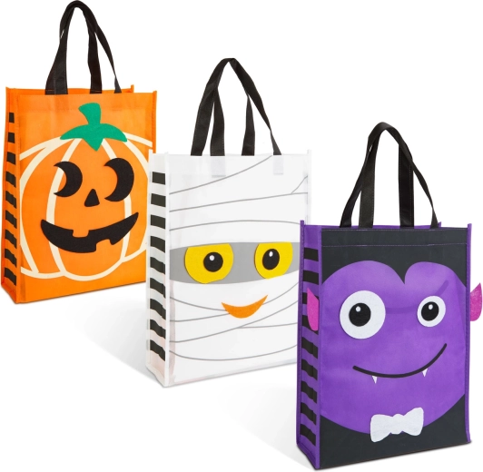 Sac cadeau d’Halloween avec décoration en feutrine 40 × 30 cm - 1 pièce