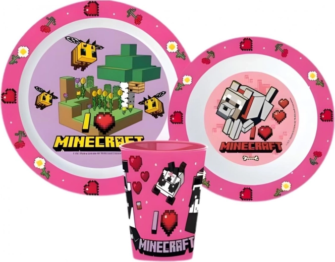 Set de repas en plastique Minecraft (3 pièces) - 1 pièce