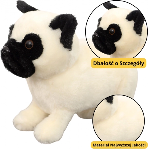 Carlin en peluche blanc 19 cm