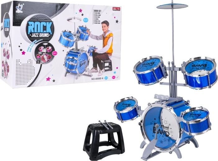 Batterie pour enfants ROCK BAND bleue