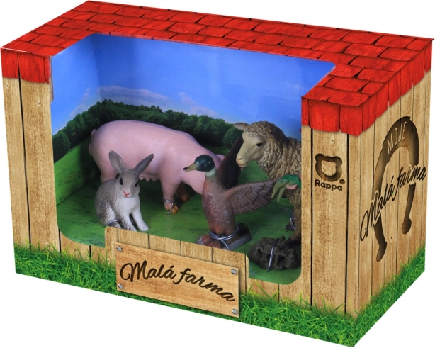 Coffret ferme avec fermier et animaux – 5 figurines + accessoires – MA PETITE FERME