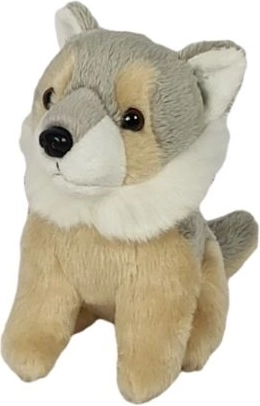 Loup en peluche Ziki assis 14 cm