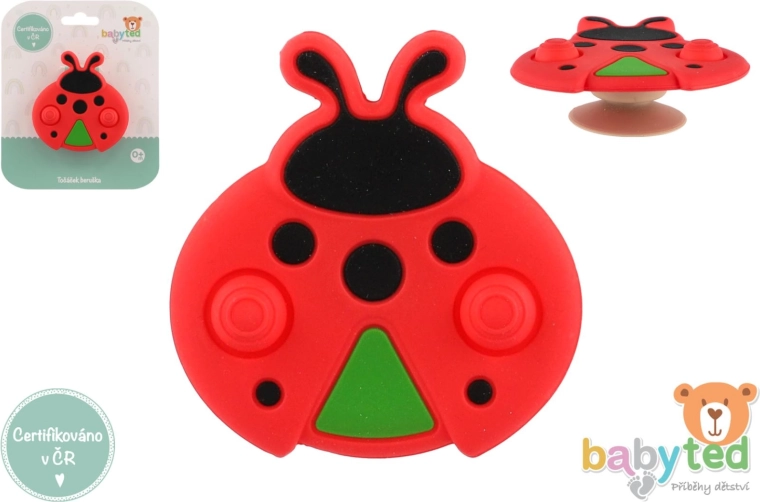 coccinelle sensorielle avec ventouse et mécanisme rotatif 8 × 8 cm