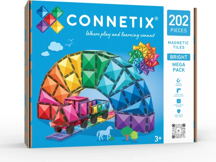 Jeu de construction magnétique Bright Mega Pack – 202 pièces