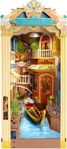 Serre-livres 3D Romantic Venice – kit DIY avec LED