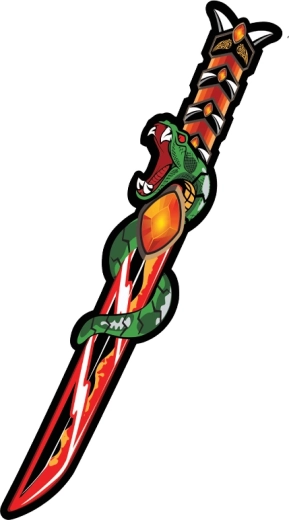 Épée samouraï en mousse avec motif de serpent