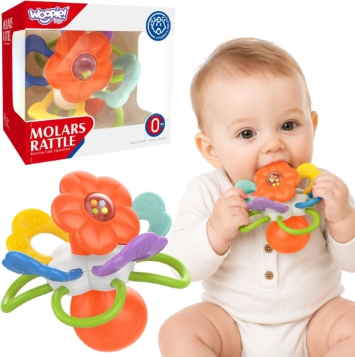WOOPIE BABY hochet sensoriel et anneau de dentition fleur pour bébés 0m+