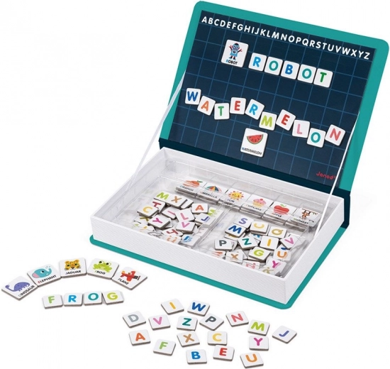 Janod Magnetibook alphabet anglais – livre éducatif magnétique