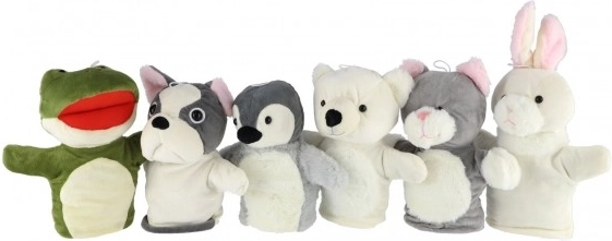 Marionnettes d’animaux en peluche pour enfants mix - 1 pc