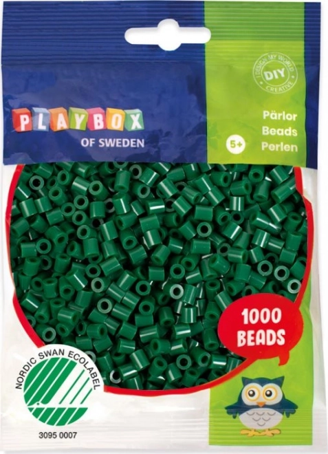 PLAYBOX Perles à repasser - vert foncé 1000 pcs