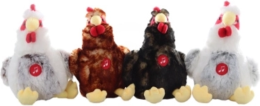 Peluche poule et coq avec son 22 cm