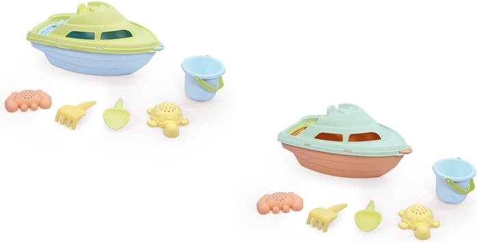 Bateau pastel Dolu avec set de jeu de sable