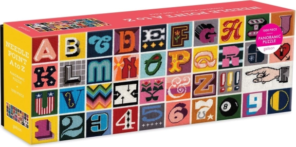 Puzzle panoramique Galison Broderie de A à Z 1000 pièces