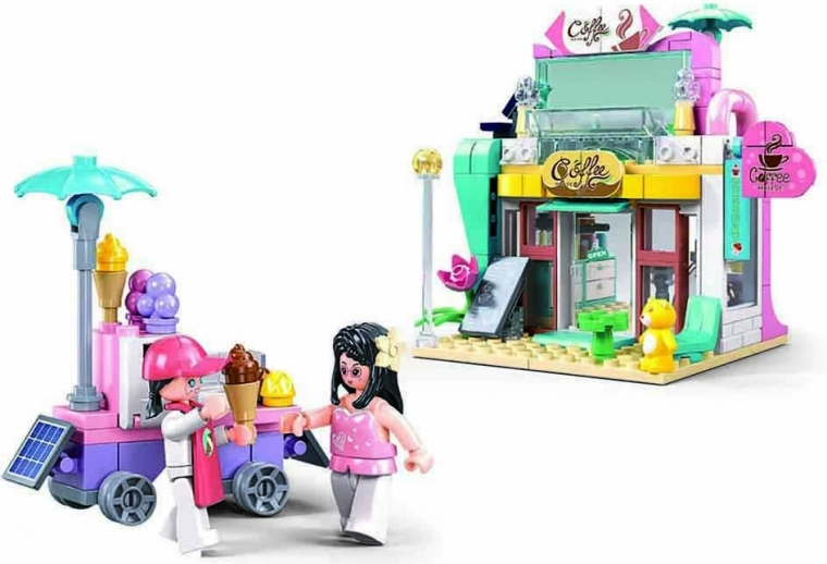 Sluban Metropolis Café et Chariot de Glaces