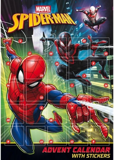 Calendrier de l’Avent avec autocollants Spider-Man