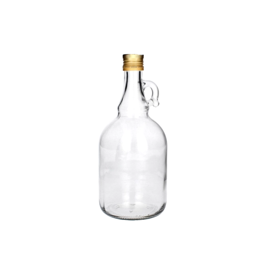 Dame-jeanne en verre 0,5 l avec bouchon à vis en métal