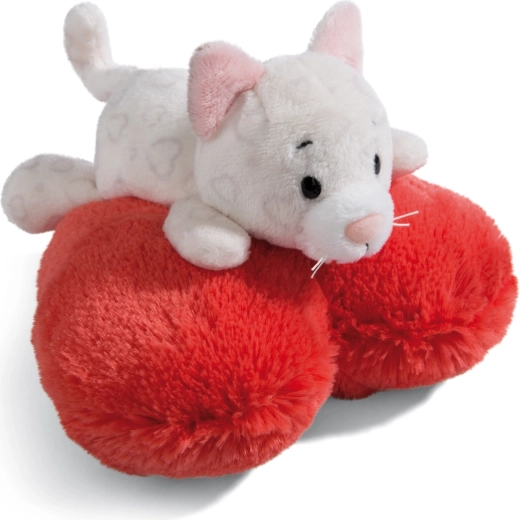 Chaton en peluche NICI avec cœur 13 cm