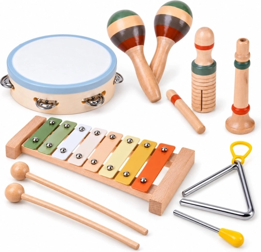 Ensemble en bois d’instruments de musique pour enfants