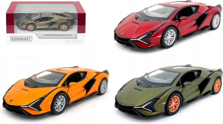 Modèle Lamborghini en métal 1:40 avec mécanisme à remontoir Pull Back