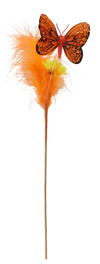 Décoration de Pâques sur pique papillon avec plumes, assortiment de couleurs, 30 cm