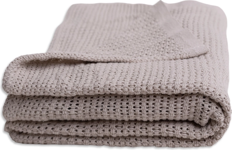 BabyMatex couverture tricotée en coton Lili 75 × 100 cm crème