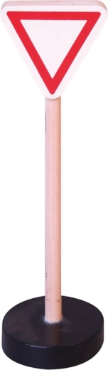 Panneau routier en bois Céder le passage BABU