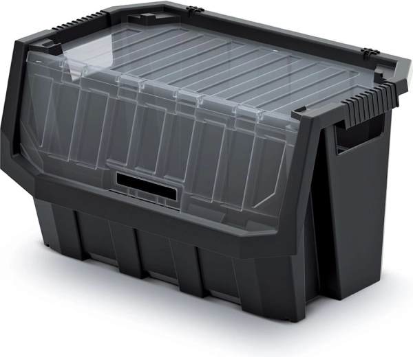 Boîte de rangement en plastique Truck Max Plus 26 l avec couvercle transparent