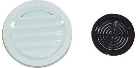 Grille d’aération avec moustiquaire, diamètre 75 mm, blanche