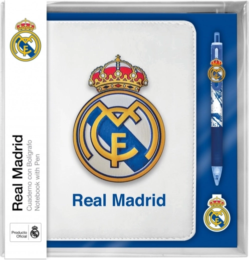 Set carnet avec stylo 10 couleurs REAL MADRID