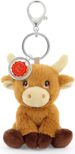 Porte-clés/pendentif de sac vache des Highlands 12 cm