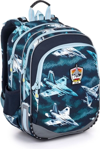 Cartable scolaire Topgal Elly avec avions de chasse