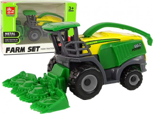 Petit moissonneuse-batteuse agricole verte – jouet