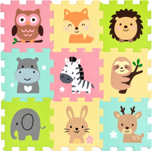 Petite&Mars puzzle de sol en mousse Nexli Safari Friends 9 pcs