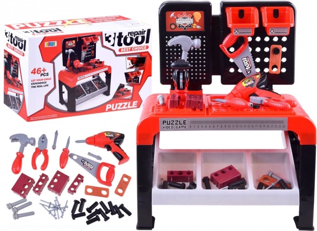 Établi pour enfants avec outils