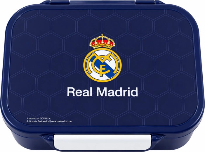 Boîte à goûter Real Madrid à trois compartiments bleu marine