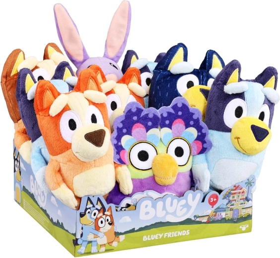 Figurine en peluche Bluey 18–23 cm (présentation CDU) - 1 pièce