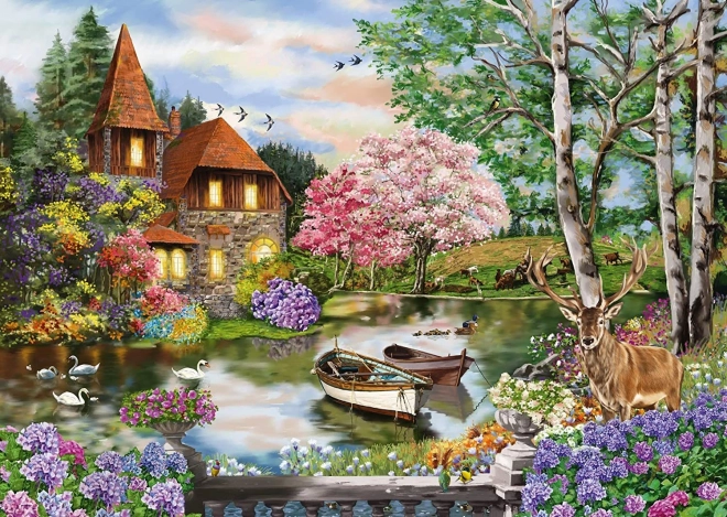 Puzzle Maison au bord du lac 1000 pièces SCHMIDT