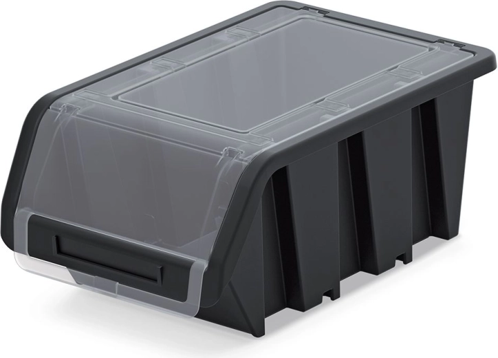 Boîte de rangement en plastique avec couvercle TRUCK PLUS 155 × 100 × 70 mm noire