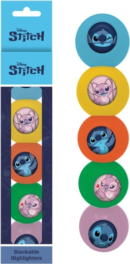 Surligneurs DISNEY Lilo & Stitch – set de 5 couleurs empilables