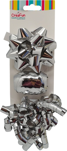 Coffret cadeau couleur argent métallique, 3 pièces