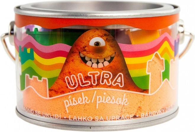 Sable cinétique orange 200 g avec moules